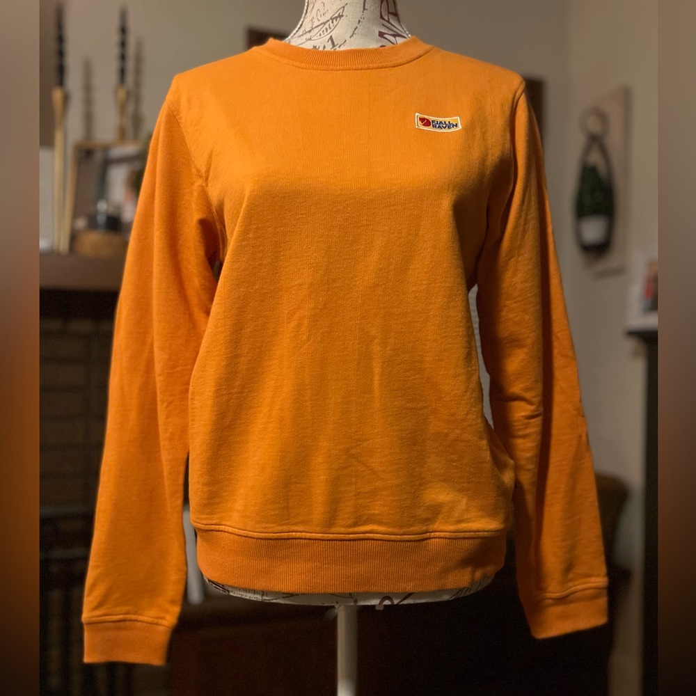 Fjallraven Women’s Orange Crewneck Sweatshirt, Size M
